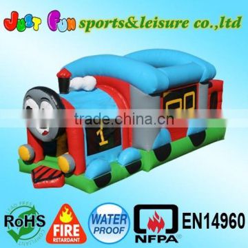 cartoon train bounce house combo for kids