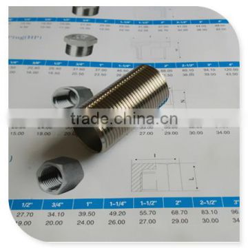 Grade 304 Stainless Steel Nippling Tube BSP Male Parallel Thread