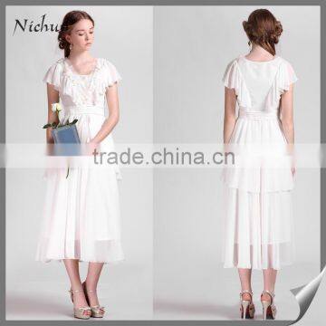 Designer Wholesale White Color Women Long Dress Evening