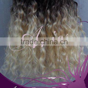 Brazilian Ombre Hair Extensions Two Tone Human Hair Weft photo-4