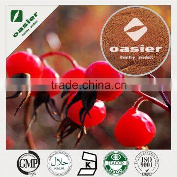 ISO& Kosher Halal facotory supply Natural Pure Ascorbic acid Fruit Rose Hip Extract Powder