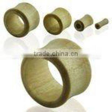 Double flared crocodile wood flesh tunnel plug