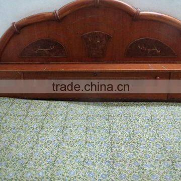 Handmade Block Printed Cotton Bed Cover Bedding Sheet Indian Home Decor Bed Sheet Bed Spread
