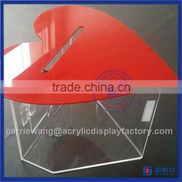 China Yageli Decorative Money Donation Box / Heart Shaped Acrylic Box photo-6