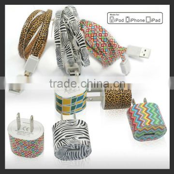 5V 1A Hot silkprint micro usb charger with sync cord for iphone