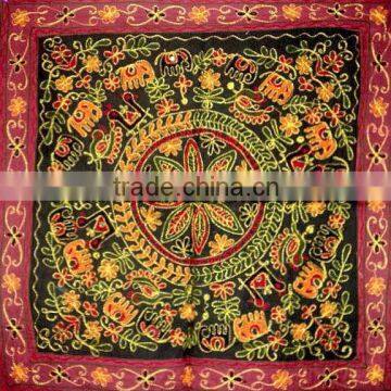 Hand Embrodered Completely Thread Work Ethnic Throw India