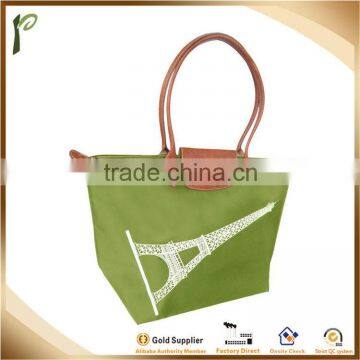 Popwide newest 2014 FACTORY SALE leather handle lady tote bag