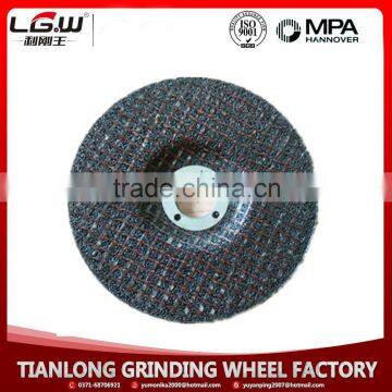 H542 100mm black Resin deoressed center grinding wheel for inox/metal