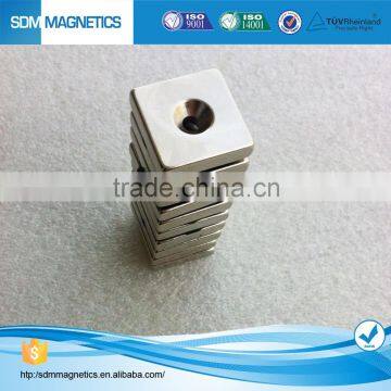 Cutom shape size N35-N38AH hole neodymium magnet