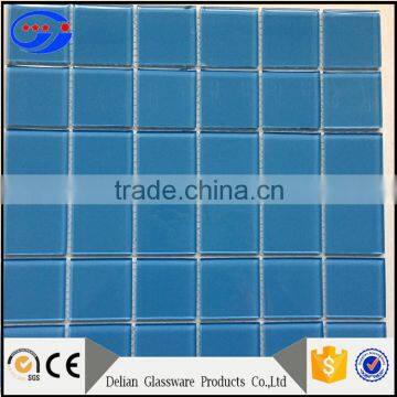 pure blue color glass mosaic