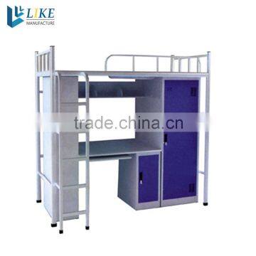 Used metal double over double bunk beds dormitory furniture