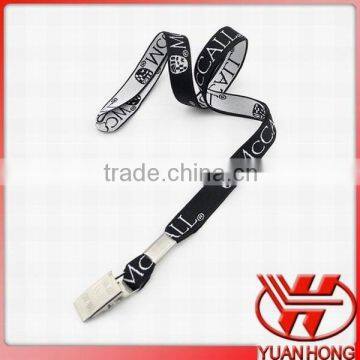 Hot sell woven lanyard with bull dog clip