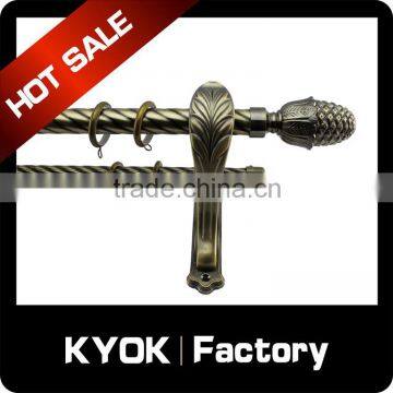 KYOK electroplating wrought iron curtain finials,classic design curtain finials for strong curtain poles,modern curtain finials