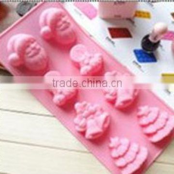 2014 new design Eco-friendly christmas design silicone jelly cake moulds