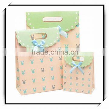 kraft paper bag with clear window/ color paper bag custom service