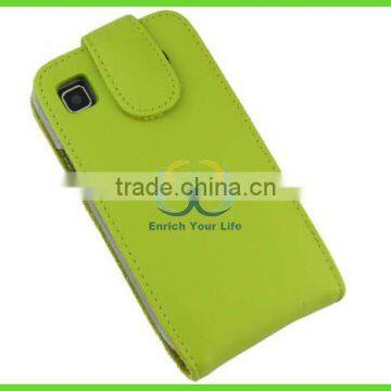 Tender green leather case with zipper for samsung galaxy