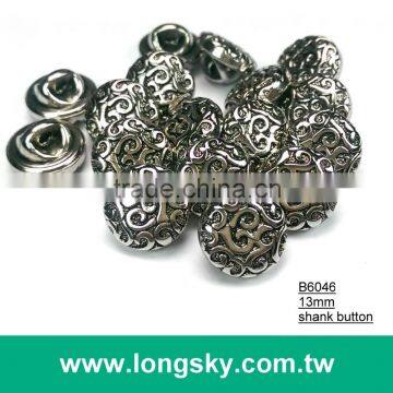(#B6046/13mm) Cloud Pattern Small Shank Buttons for Stylish Garment photo-2