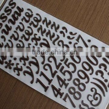 Glitter Finished Letters Chipboard Sticker