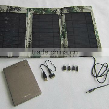 Solar charger for laptop with high capacity power bank - Model: MS-215SPB-16