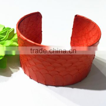 Unique New animal jewelry beautiful Real snake skin design cuff bangle