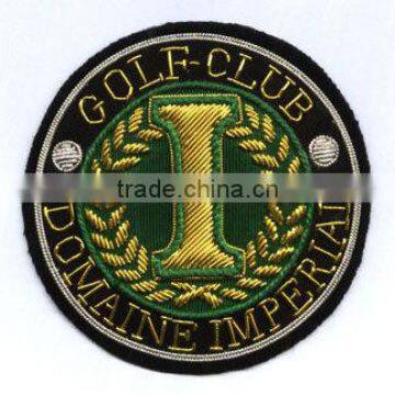 Golf Club Bullion Embroidered Badge