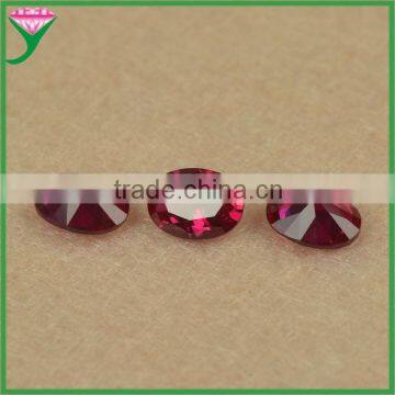 burmese synthetic faceted oval shape 8# red ruby prices