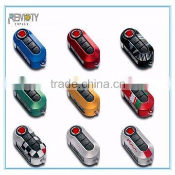 High quality Car key Fiat 3 button flip remote car flip blank key(Purple Color)