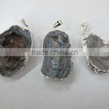 SGJ GEMS-druzy jewelry supply sunflower agate druzy quartz and druzy agate charm pendants for necklace pendant