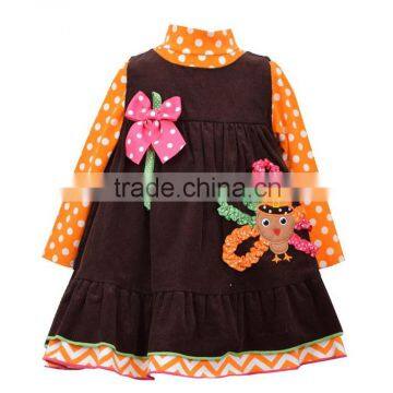 (CS805#) Hot sell new winter baby dress new year holidy children dress outfit