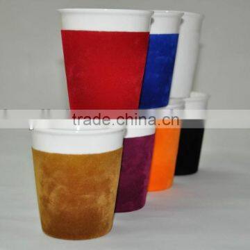 High quality bright color flock cup