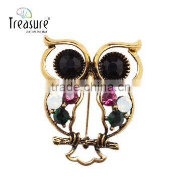 Brand Treasure Owl Brooch Yiwu Latest Design Personality Diamond Owl Brooch photo-4