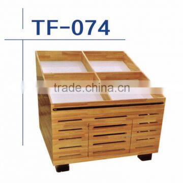 hot supermarket wood shelf in china wooden display TF074