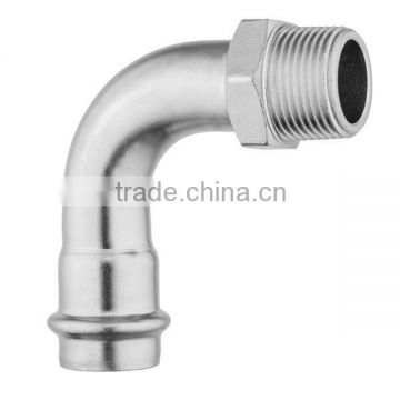 High pressure 304 Stainless steel flanged elbow