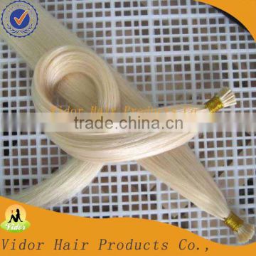 Cheap Brazilian Blonde Hair , I Tip / Nail Tip /Flat Tip Prebonded Hair Extension,Pre-bonded Hair Extension