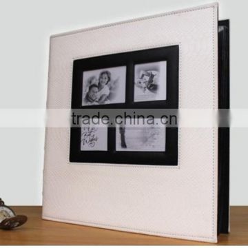 factory pirce cheap leather photo album,photo frame with stationary photos