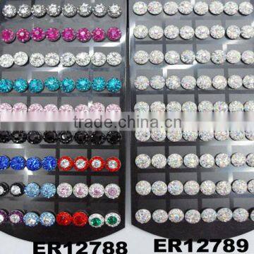 hot sell diamond solitaire earrings wholesale