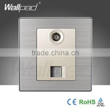 2015 China Hot Sale Wholesaler Wallpad Luxury Wall Light Switch Panel TV+COM Socket photo-2