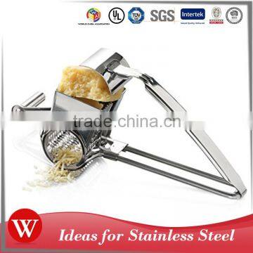 Hot Sale Stainless Steel Kitchen Rotary Grater Multi-functional Round Cheese Grater