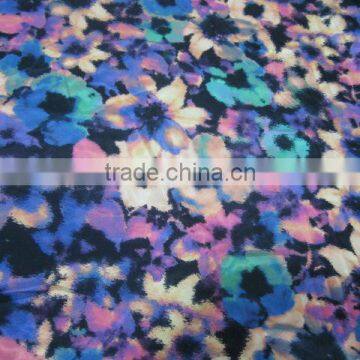 Fancy Flower Satin Digital Printing Fabric For Luxury dress