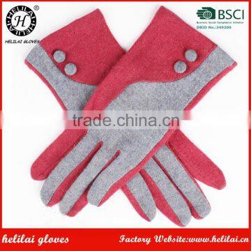 Fashion autumn and winter woolen gloves wool gloves lady wool gloves