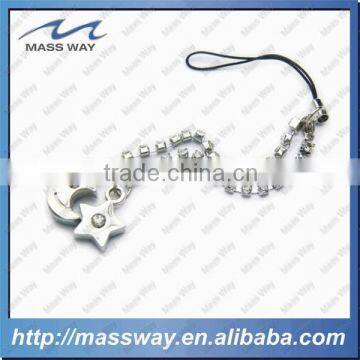 Custom Hang Mobile Fashion Really Pink Leather Metal Cell Phone Strap photo-4