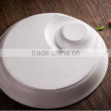 Ceramic Dinner White Round Divide Plate and Dish for Restaurant photo-2
