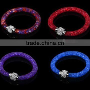 2015 New Design Colorful Crystal Stardust Magnetic Bracelet for Women