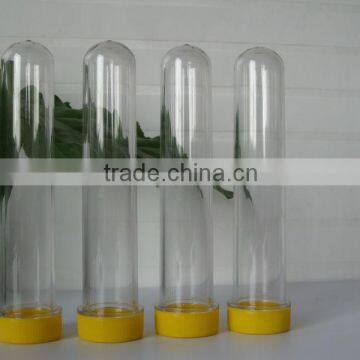 clear plastic crafts packaging test tube with twist lid