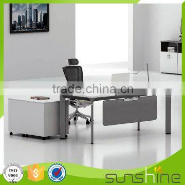 Cost price promotional glass table top executive desk