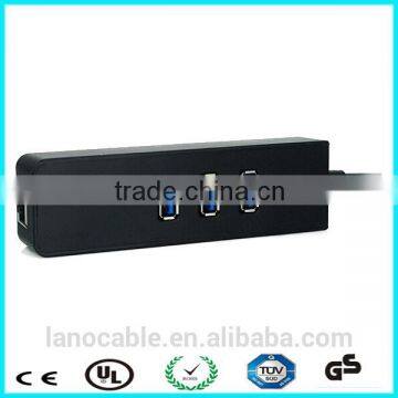 Wholesale 20cm black superspeed usb3.0 ethernet converter