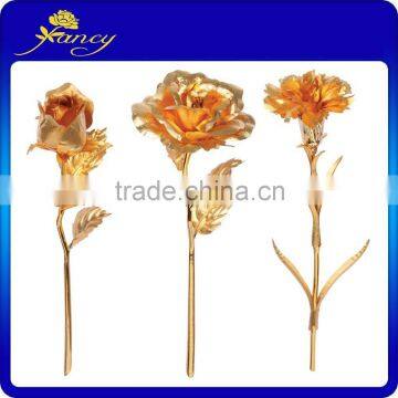 hot selling golden rose with beautiful gift box