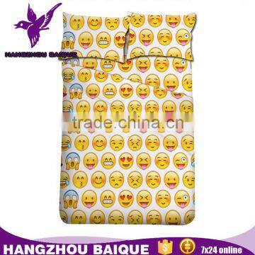 Twin Full Queen King 3D Emoji Design On Sale Modern Bed Sheet Sets