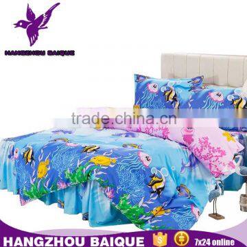 All Size Submarine World Cartoon Kids Bed Skirt Duvet Covers Sets