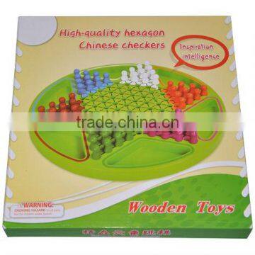 21*21*4cm Quality Wooden Chinese Checker with Promotions